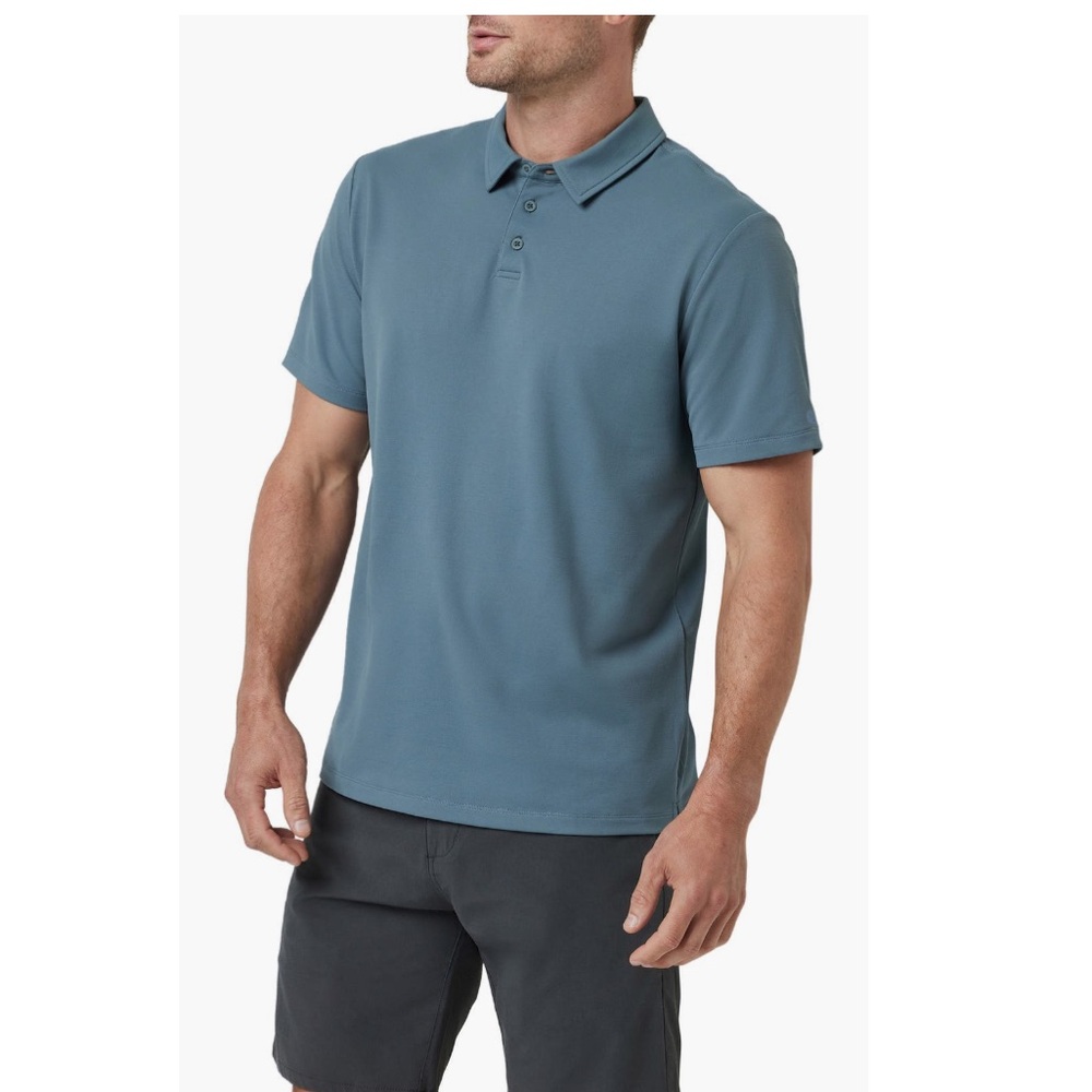 Vuori Gamepoint blue polo Men's Small
